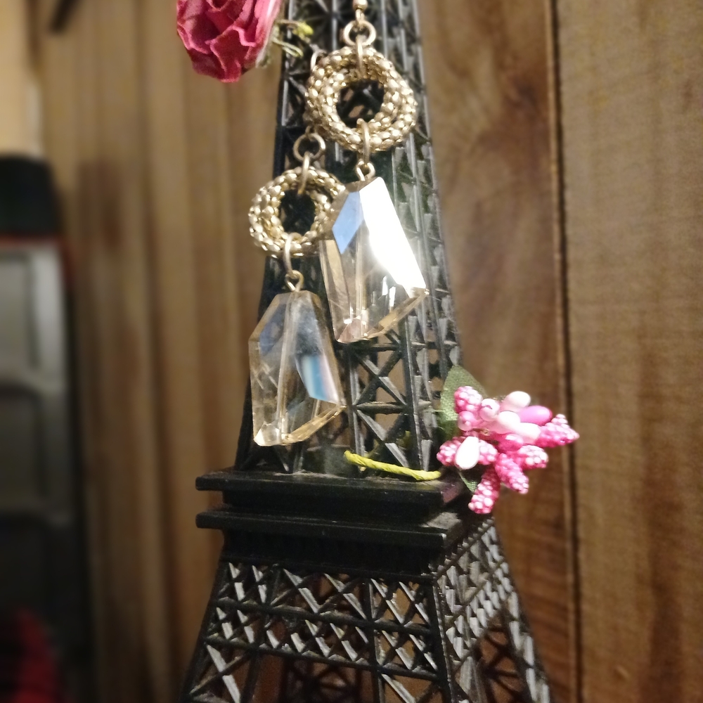 Nordstrom Gold and Clear Crystal Earrings
